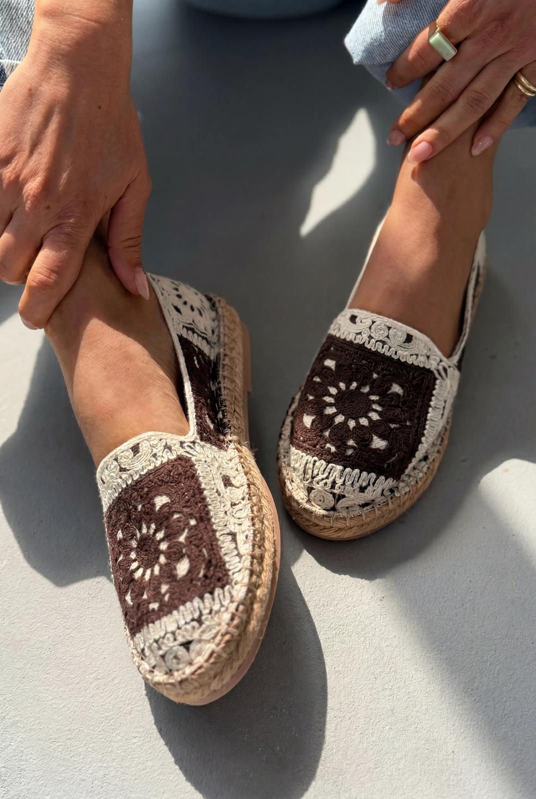 Linera Acıkahve Kadın Espadril Loafer - ILOVESHOES