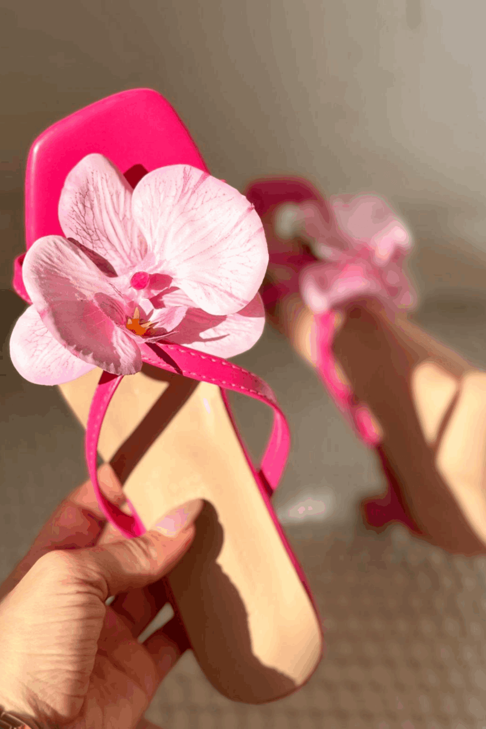 Noriva Mat Fuşya Orkide Detaylı Topuklu Terlik - ILOVESHOES