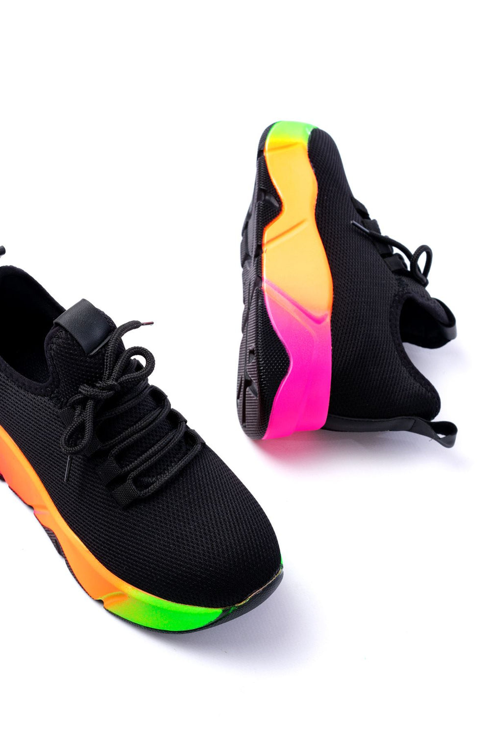 Calen File Siyah Renkli Taban Kadın Spor Ayakkabı - ILOVESHOES