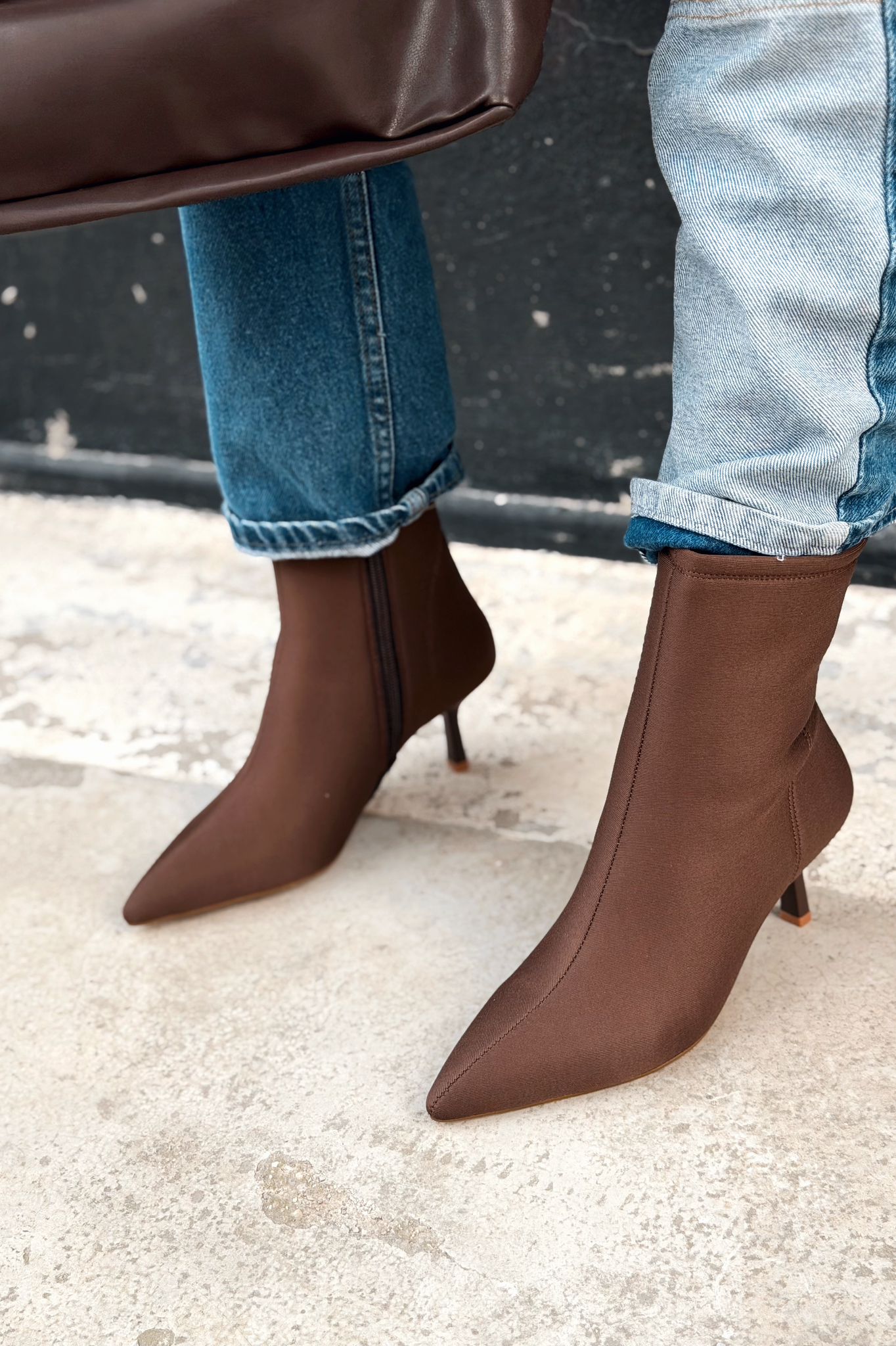 Orvex Kadın Dalgıç İnce Topuklu Bot Acı Kahve - ILOVESHOES