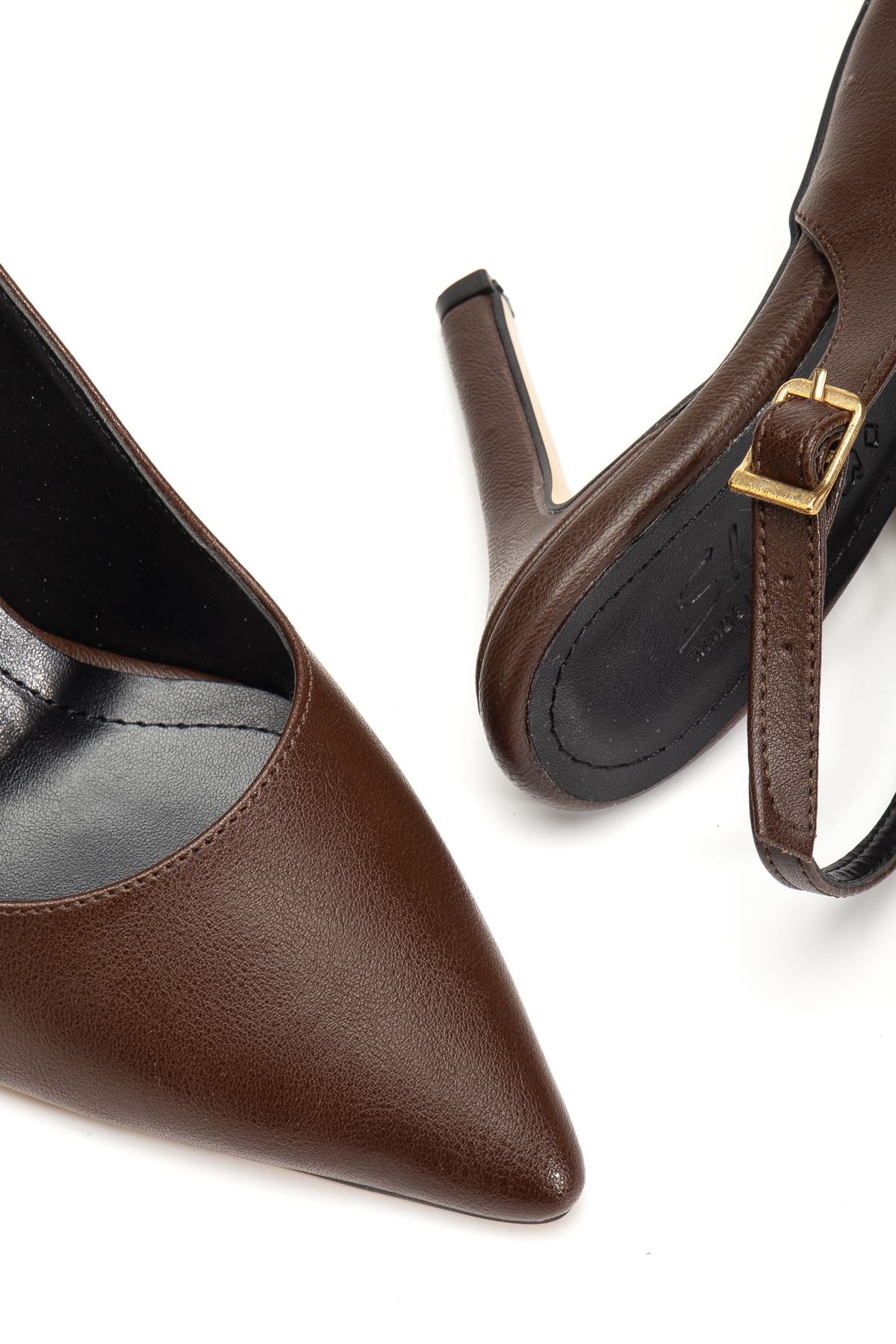 Aliwra Acıkahve Yüksek Topuklu Kadın Ayakkabı - ILOVESHOES