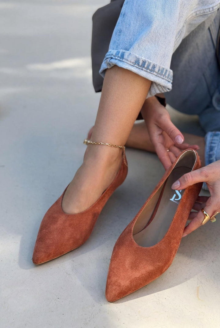Seranis Stiletto Taba Süet - ILOVESHOES