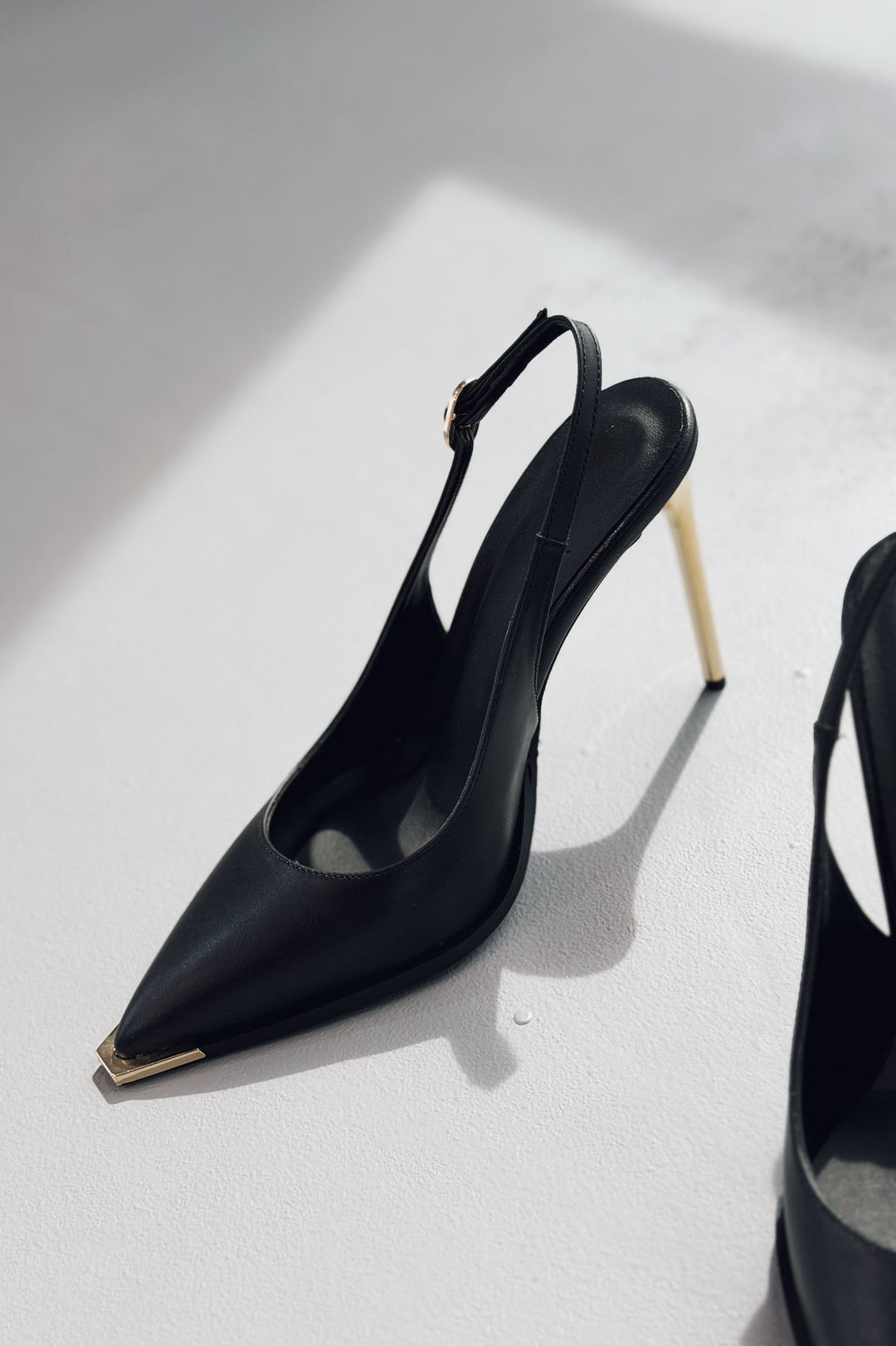 Noris Stiletto Siyah Mat Deri - ILOVESHOES