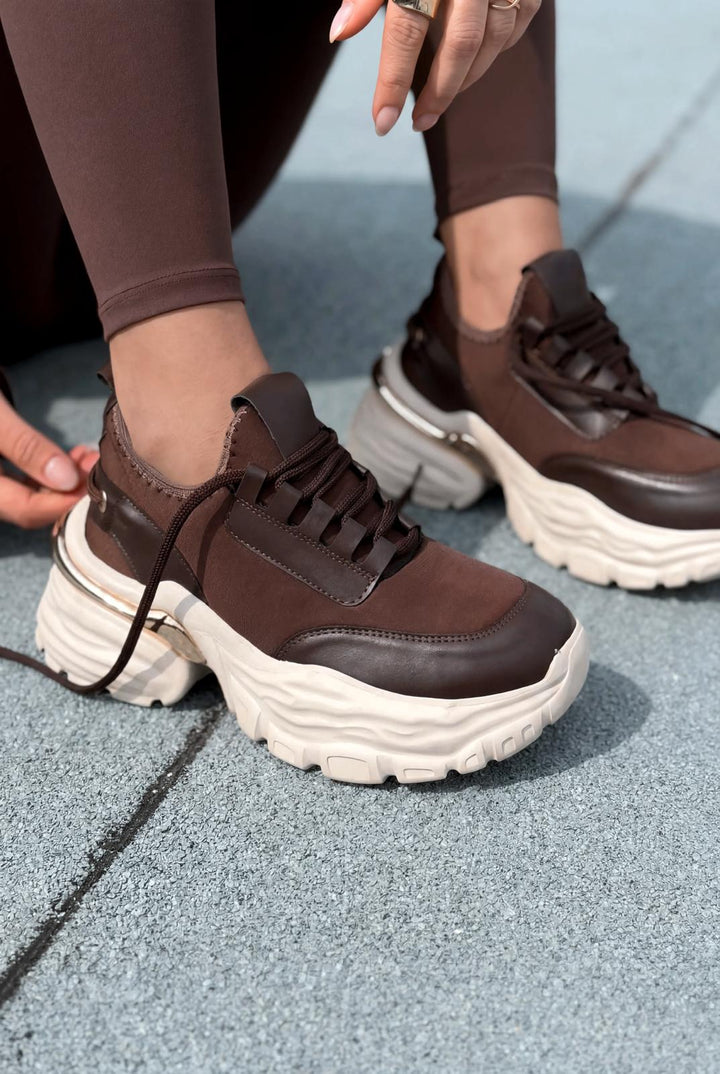 Solin Kadın Spor Ayakkabı Acıkahve - ILOVESHOES