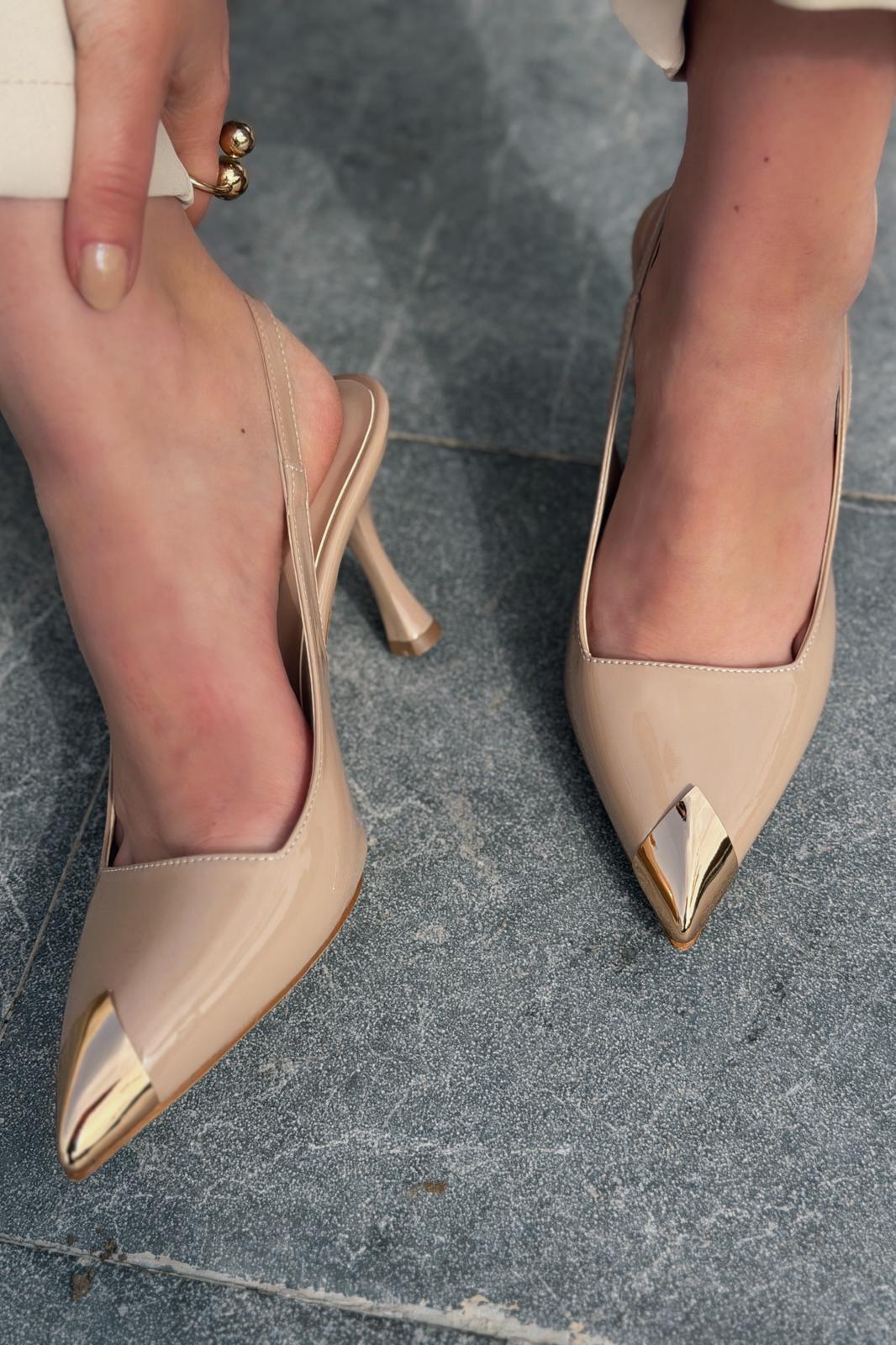Caligo Stiletto Nude Rugan - ILOVESHOES