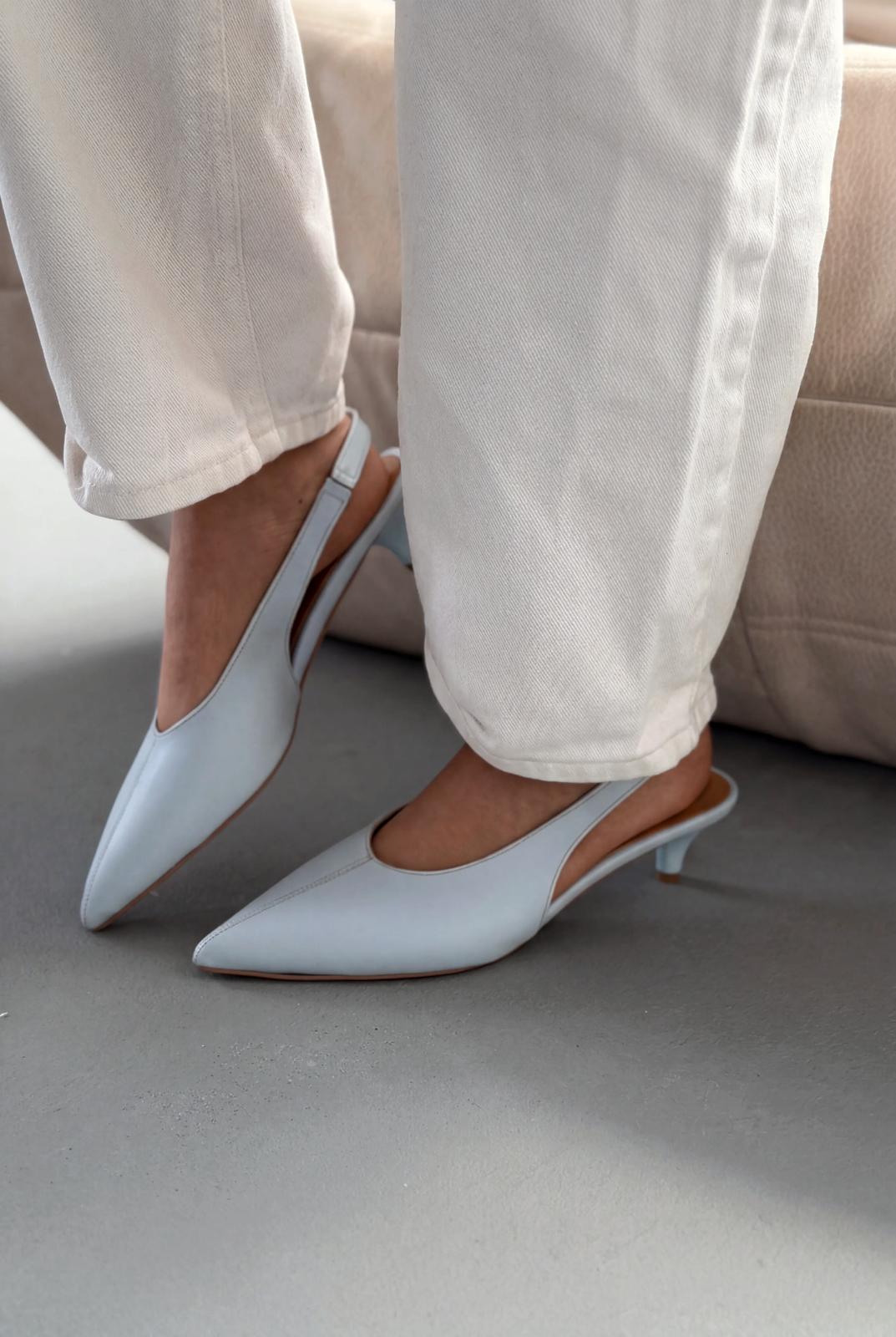 Selor Bebek Mavisi Mat Deri Kadın Stiletto - ILOVESHOES