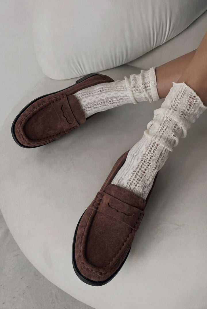 Marcel Kadın Loafer Acıkahve Süet - ILOVESHOES