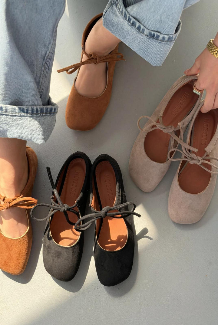 Belith Taba Süet Kadın Babet - ILOVESHOES
