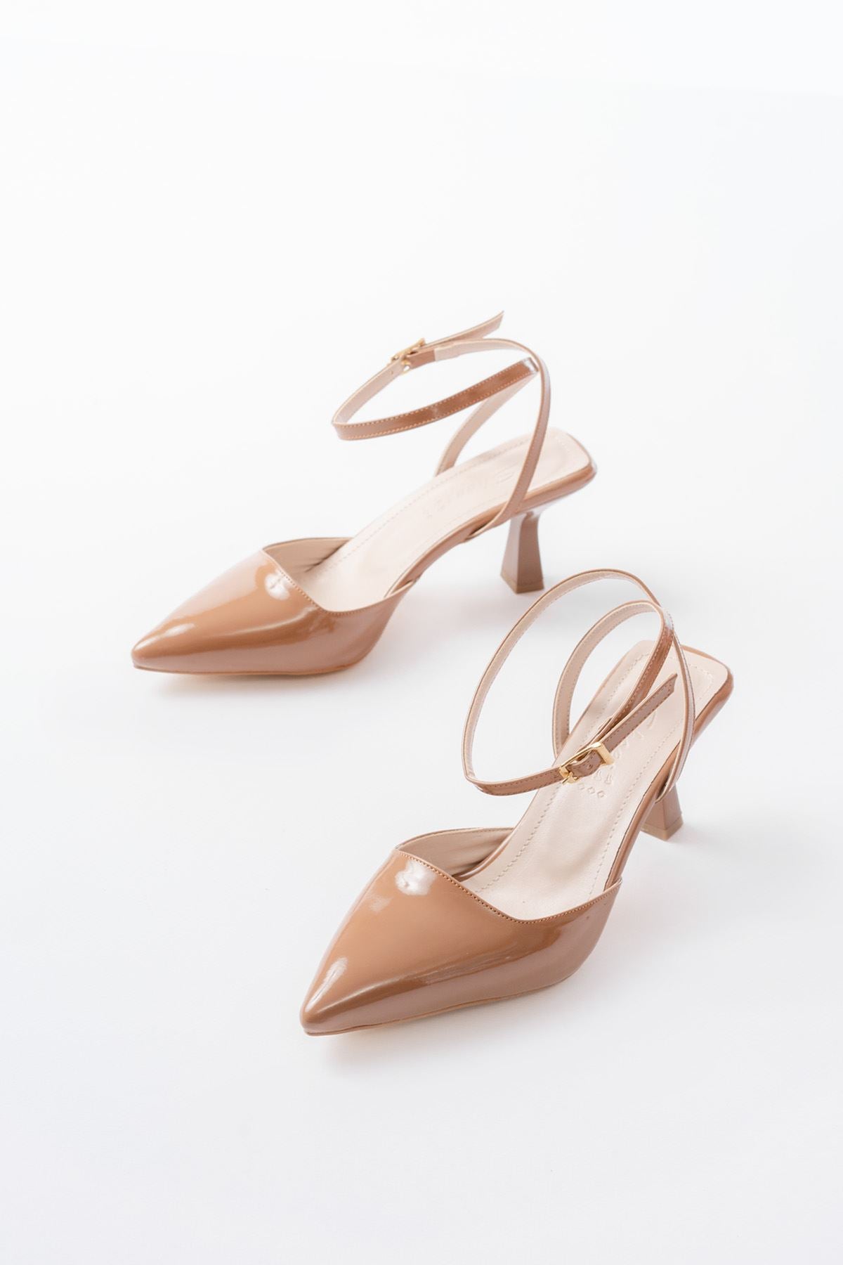 Rivara Rugan Kahverengi Günlük 7 cm Topuklu Kadın Ayakkabı - ILOVESHOES