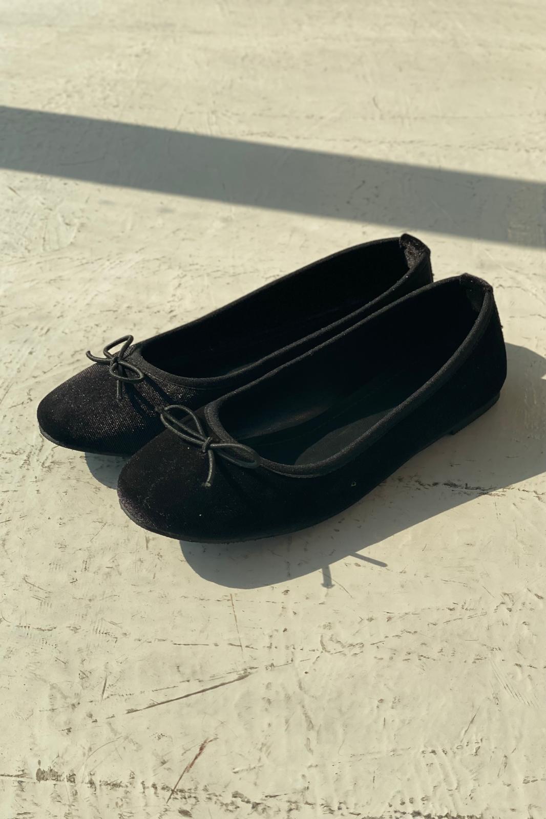 Lante Kadife Mary Jane Babet Siyah - ILOVESHOES