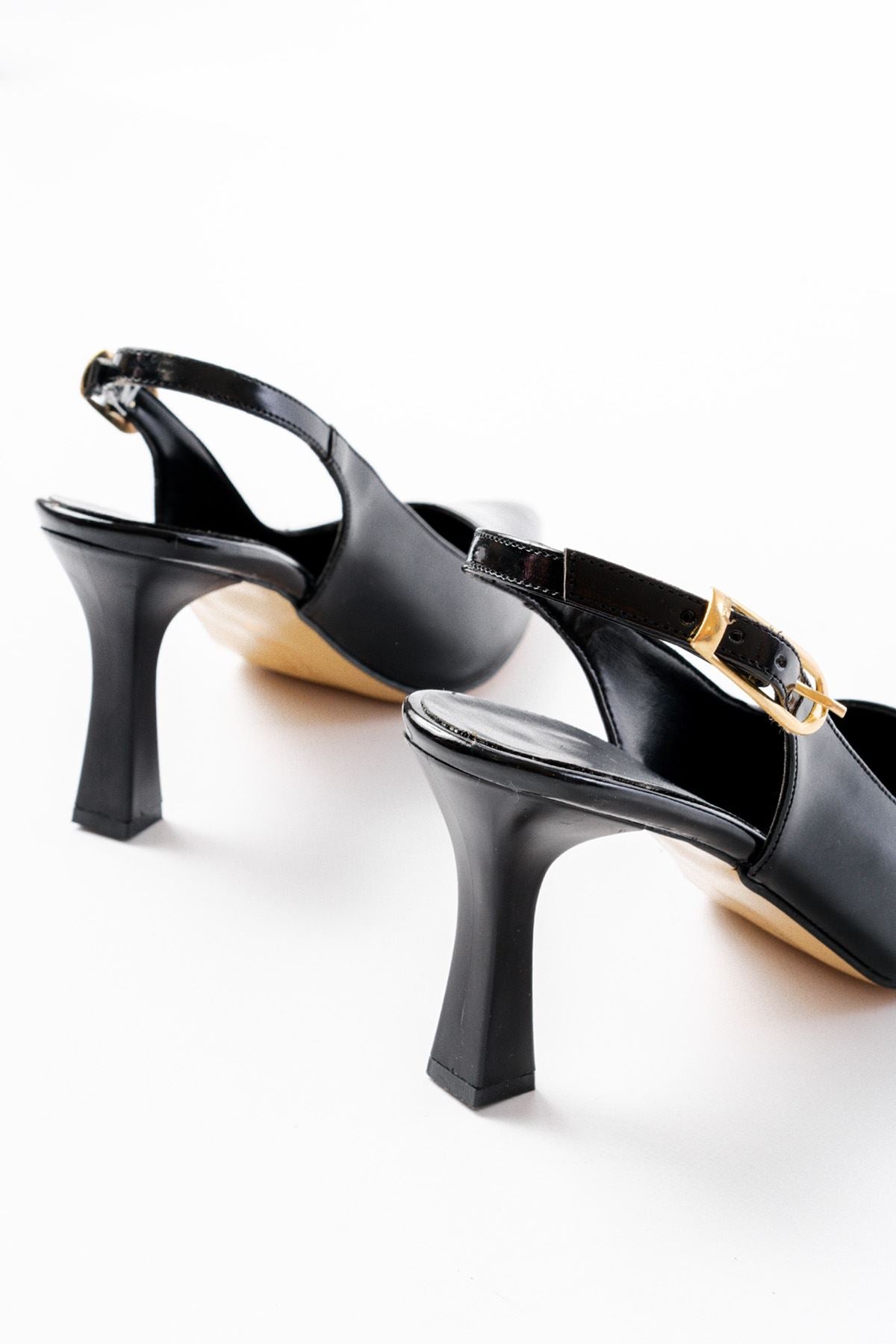 Vionra Rugan Siyah Stiletto - ILOVESHOES