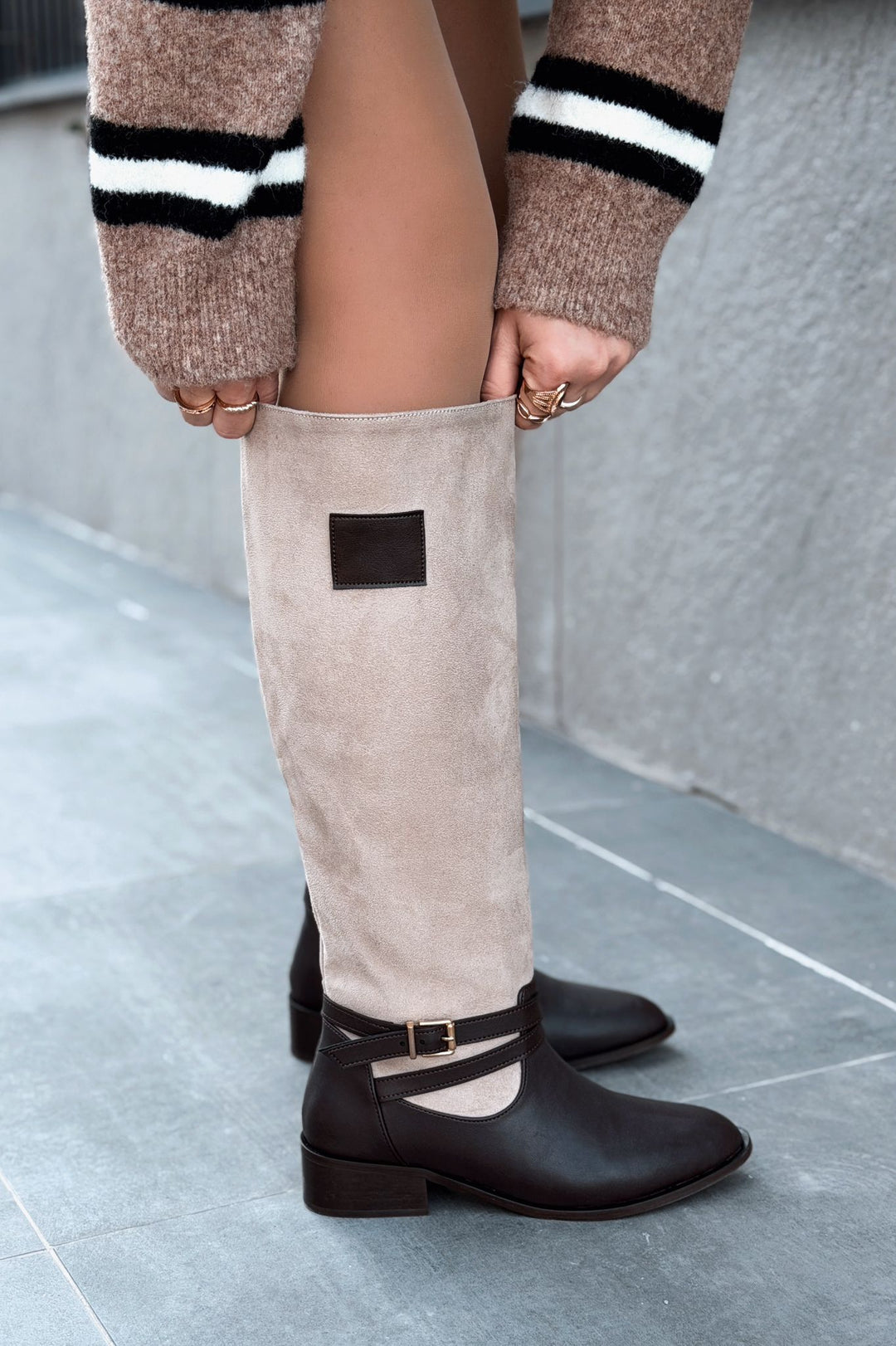 Clains Mat Deri Acı Kahve Kadın Çizme - ILOVESHOES