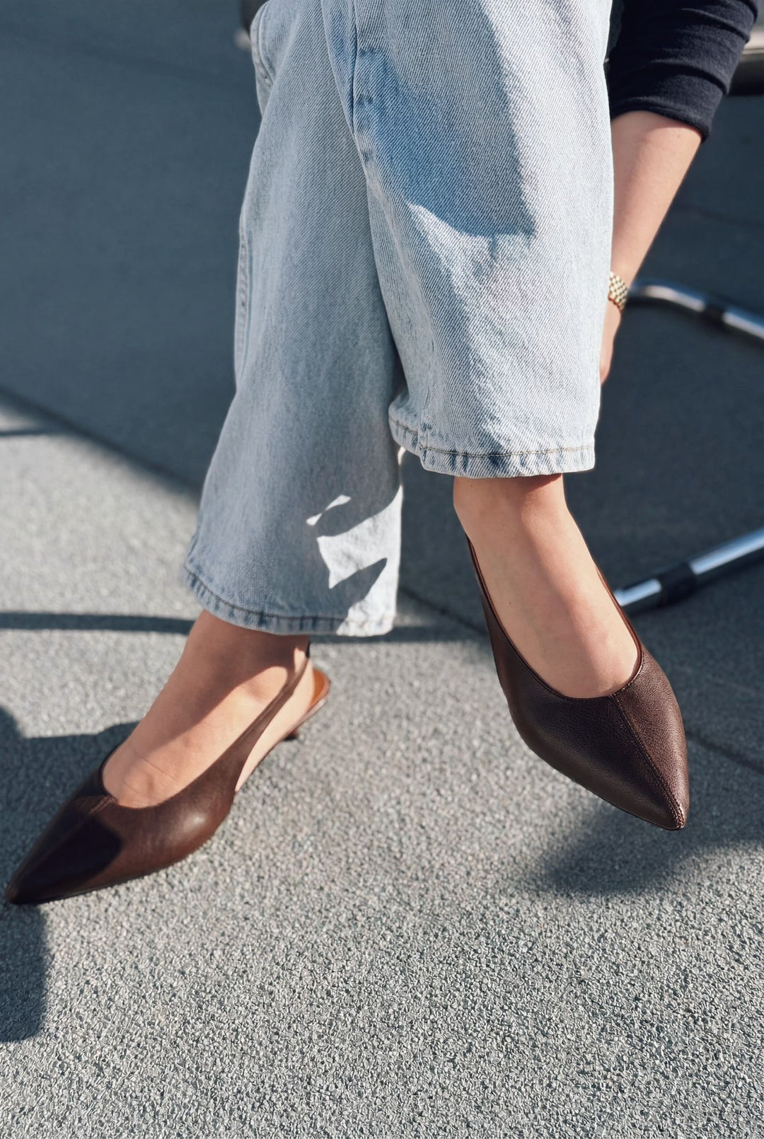 Selor Hakiki Deri Acı Kahve Mat Deri Kadın Stiletto - ILOVESHOES