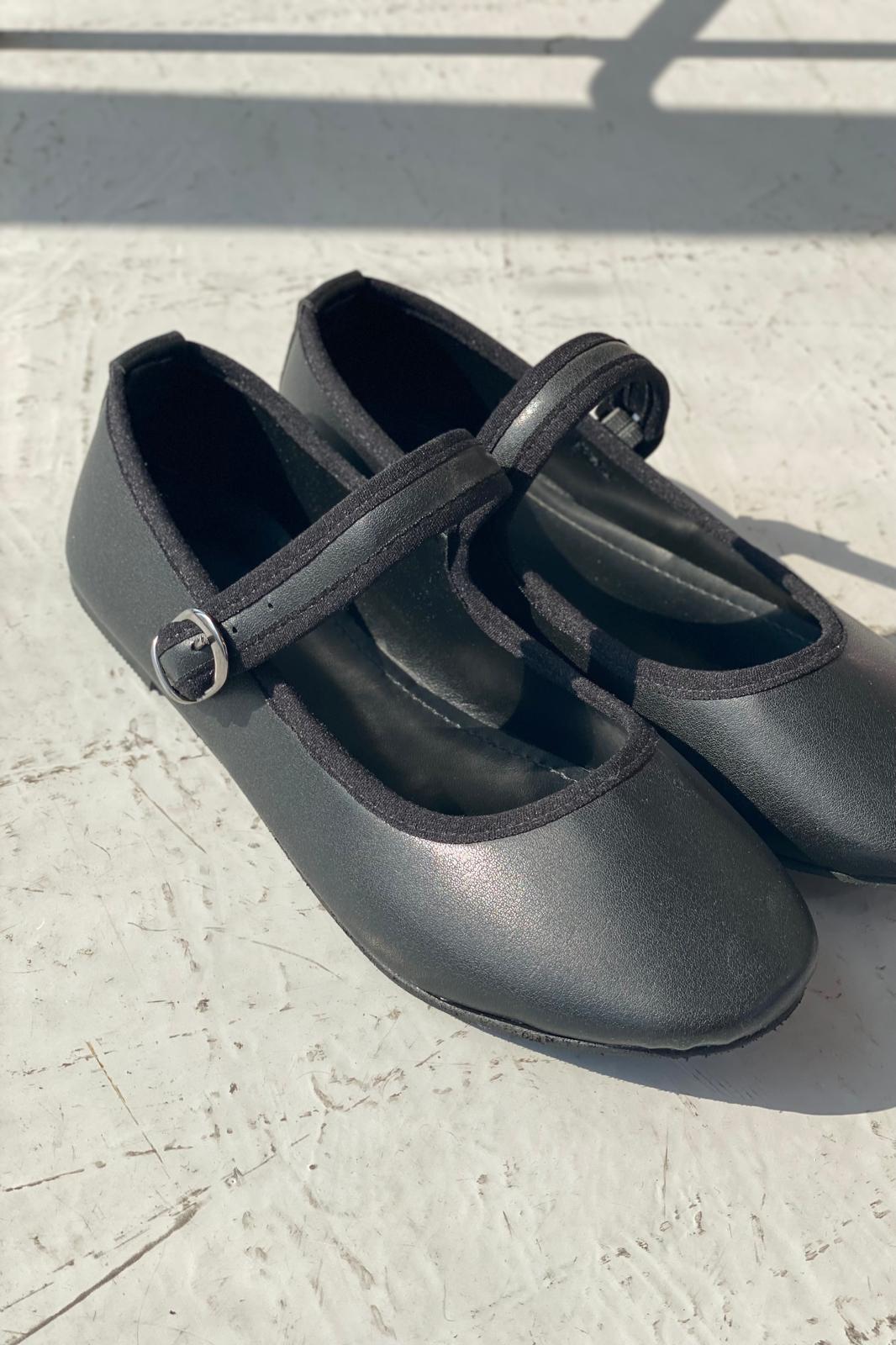 Vosinta Mat Deri Mary Jane Babet Siyah - ILOVESHOES