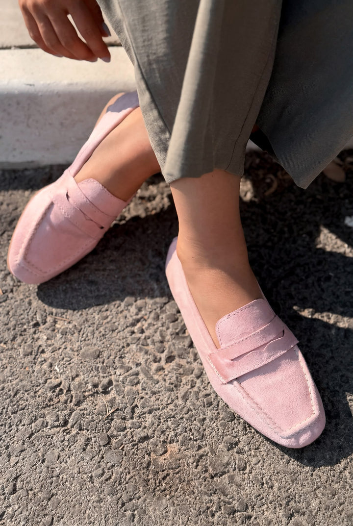 Orvino Pudra Süet Kadın Loafer - ILOVESHOES
