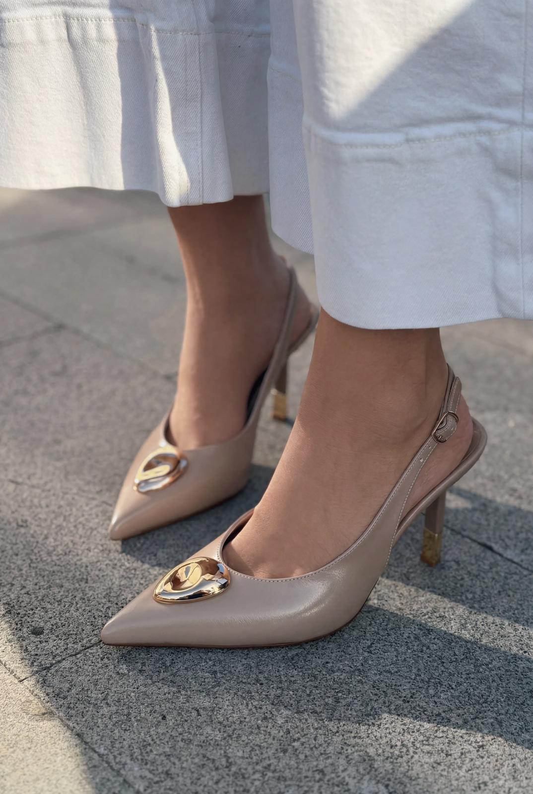 Torval Stiletto Nude Mat Deri - ILOVESHOES