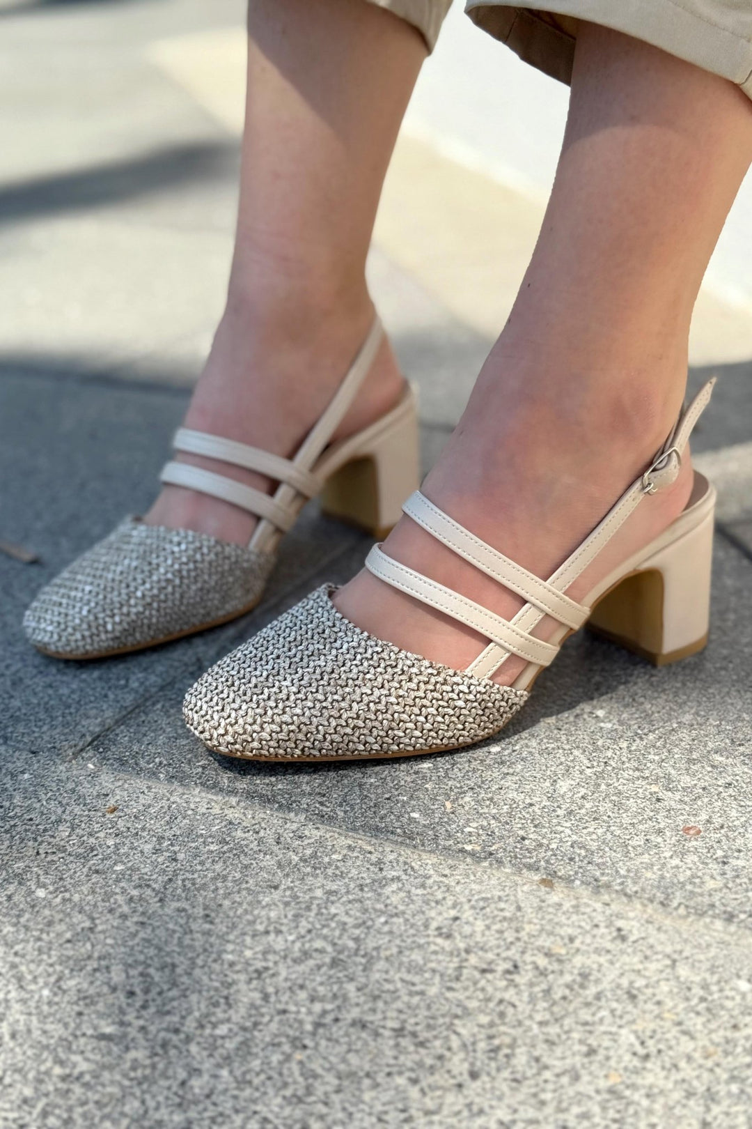 Marlo Mat Deri Bej Hasır Detaylı Mary Jane - ILOVESHOES