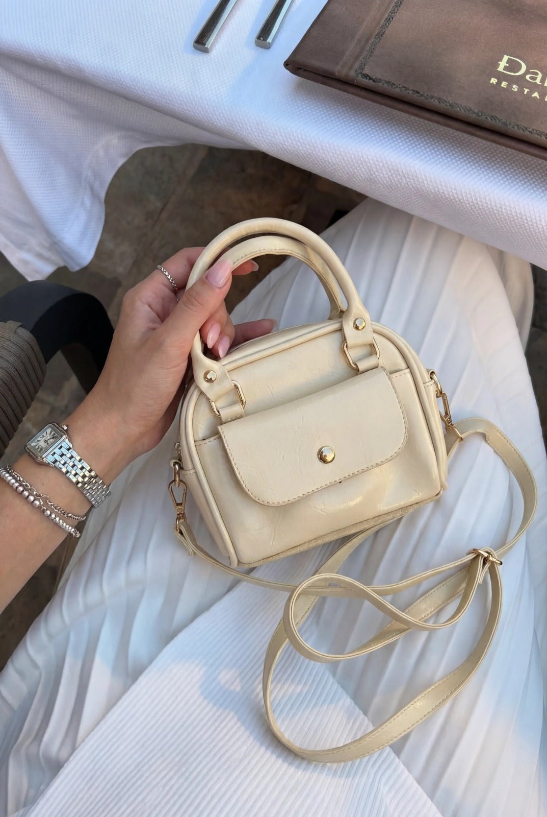 Arlune Bej Kadın El Çantası - ILOVESHOES