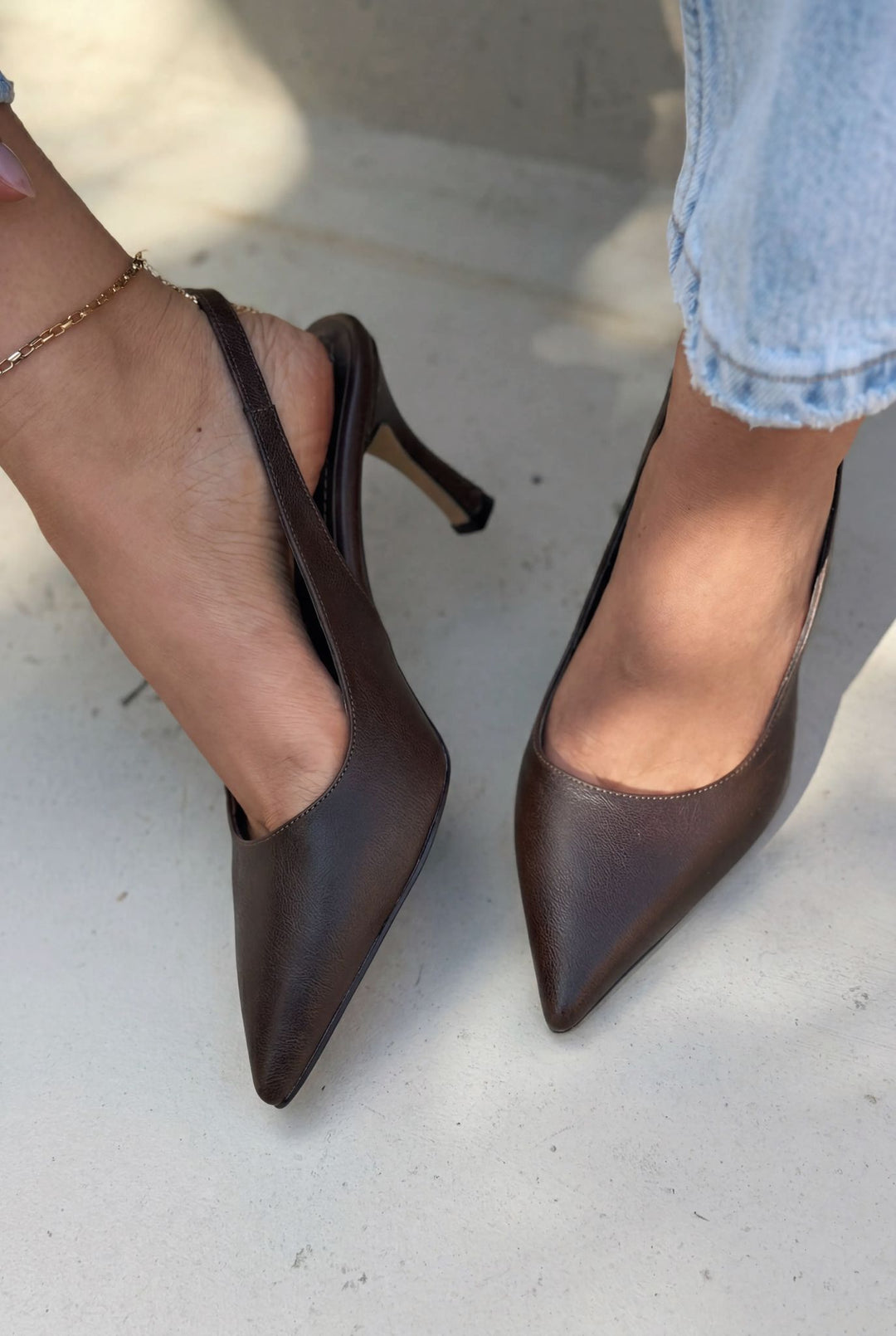 Alvessa Stiletto Acıkahve Mat Deri - ILOVESHOES