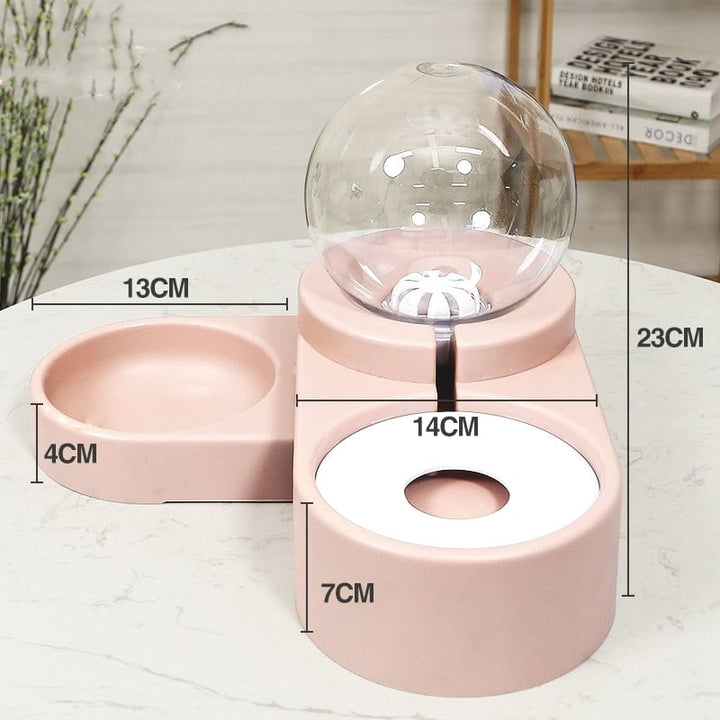 Automatic Pet Dog Cat Feeder with Fountain 1.8L Bowl - ILOVESHOES