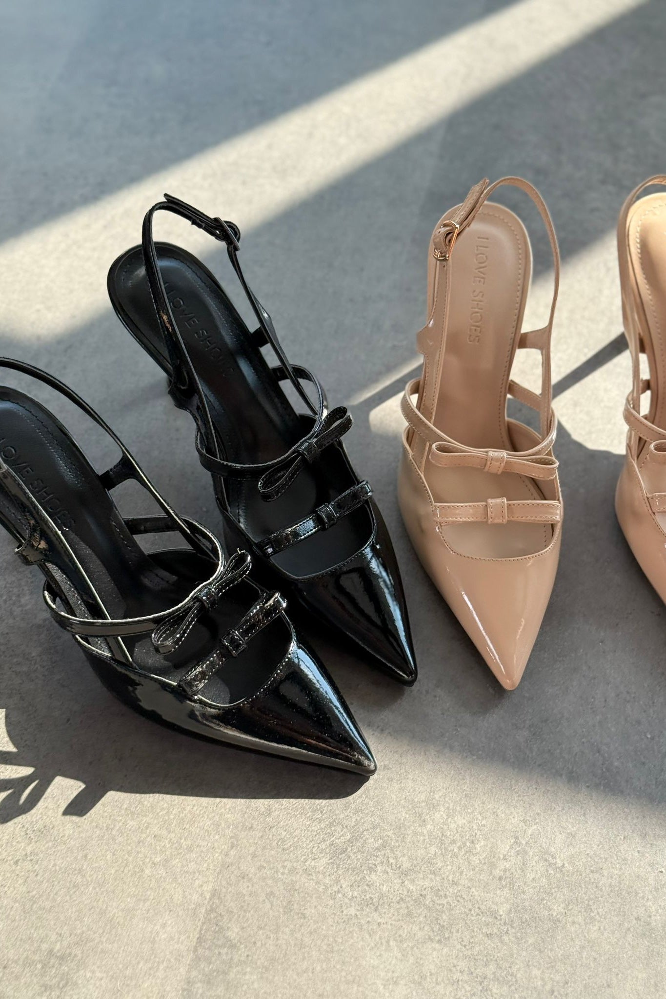 Montra Rugan Fiyonk Detaylı Bej Stiletto - ILOVESHOES