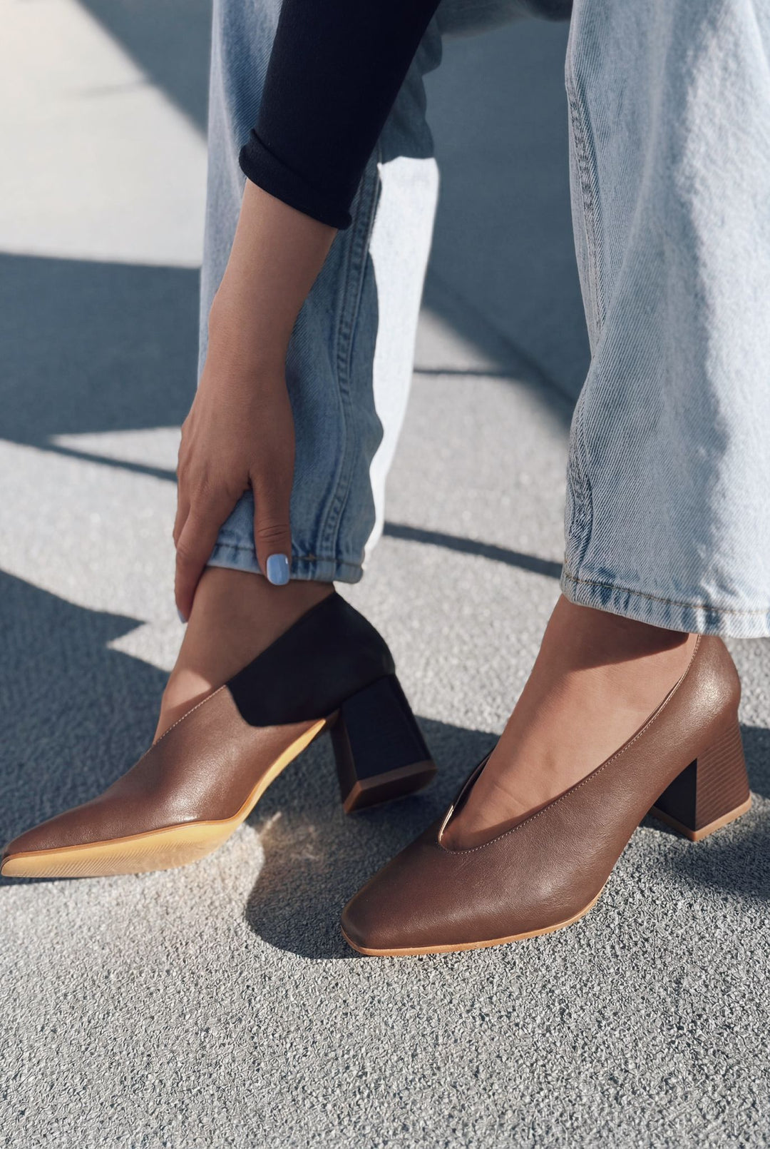 Torben Acı Kahve Mat Deri Kadın Topuklu Ayakkabı - ILOVESHOES