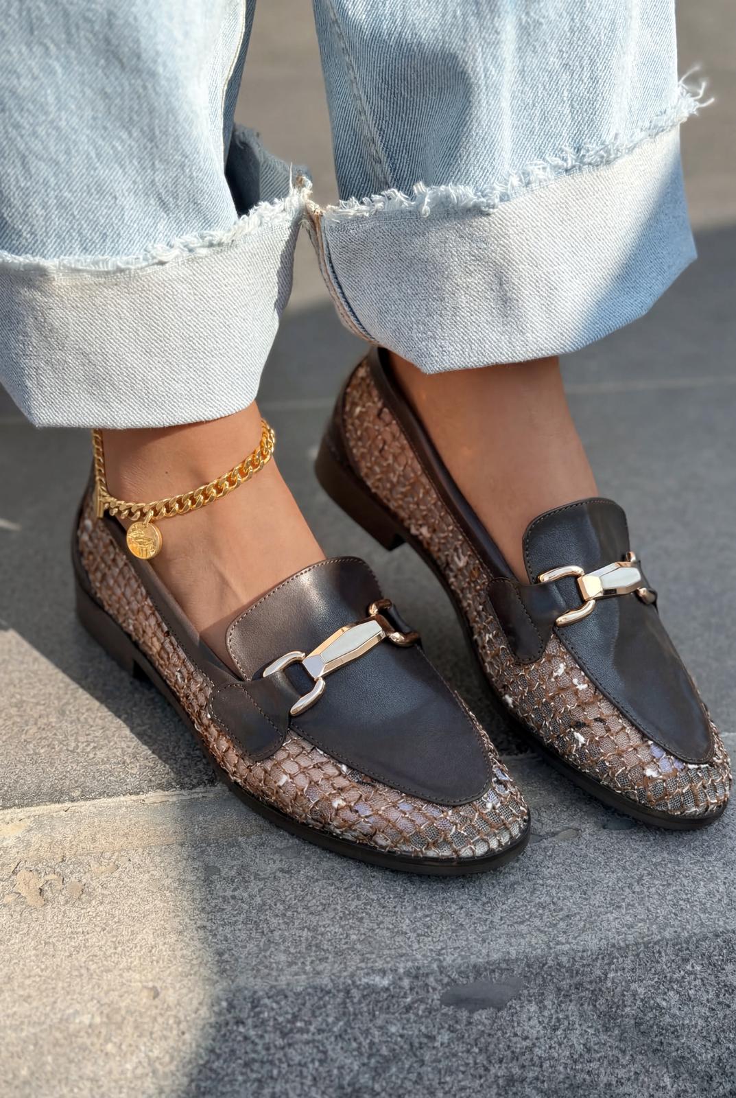 Delter Kadın Loafer Acıkahve Mat Deri - ILOVESHOES