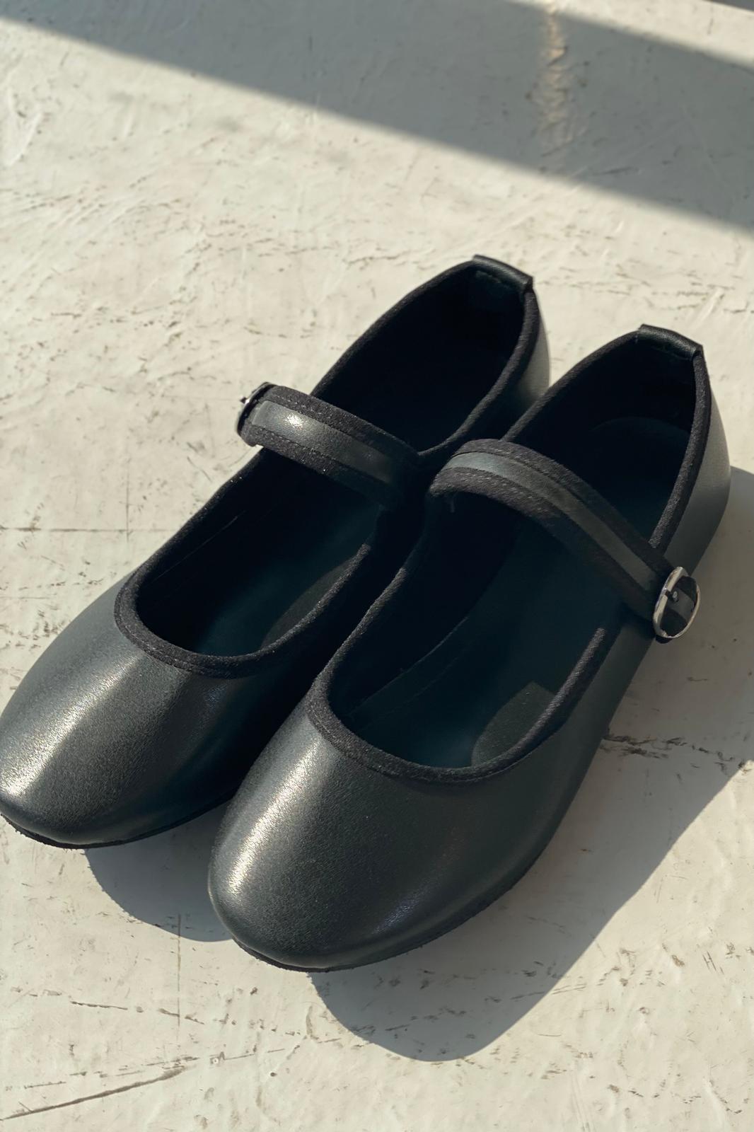 Vosinta Mat Deri Mary Jane Babet Siyah - ILOVESHOES