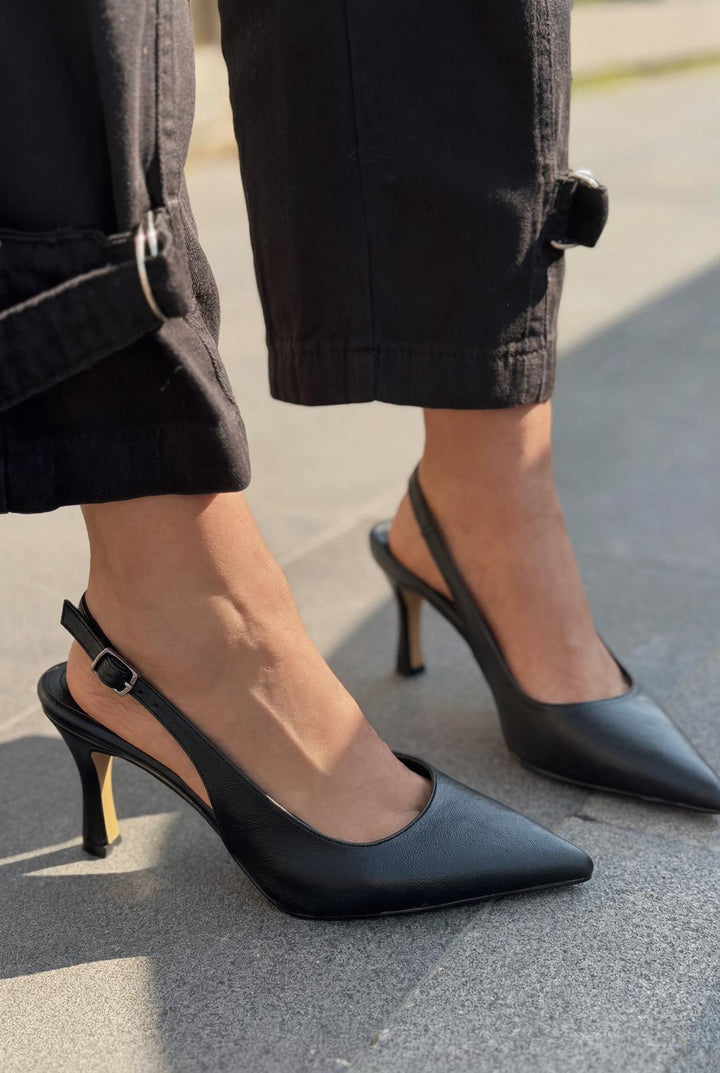 Alvessa Stiletto Siyah Mat Deri - ILOVESHOES