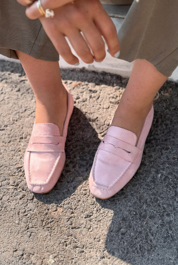 Orvino Pudra Süet Kadın Loafer - ILOVESHOES