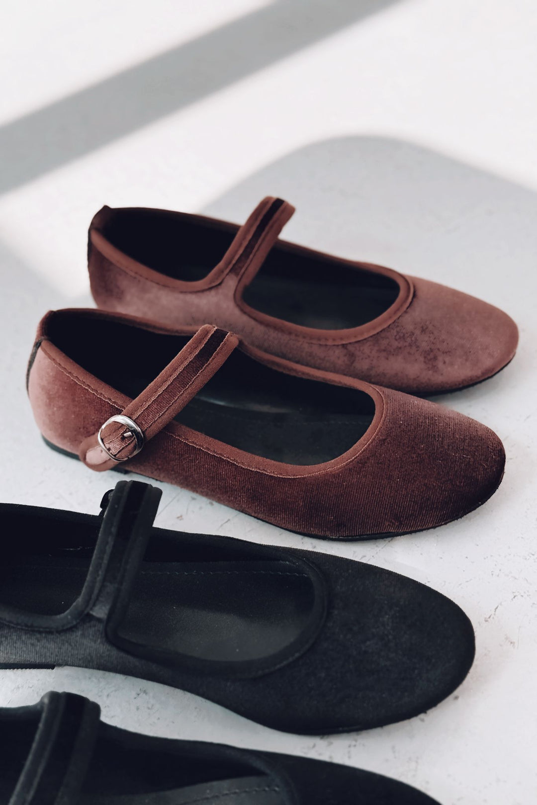 Vosinta Kadife Mary Jane Babet Acıkahve - ILOVESHOES