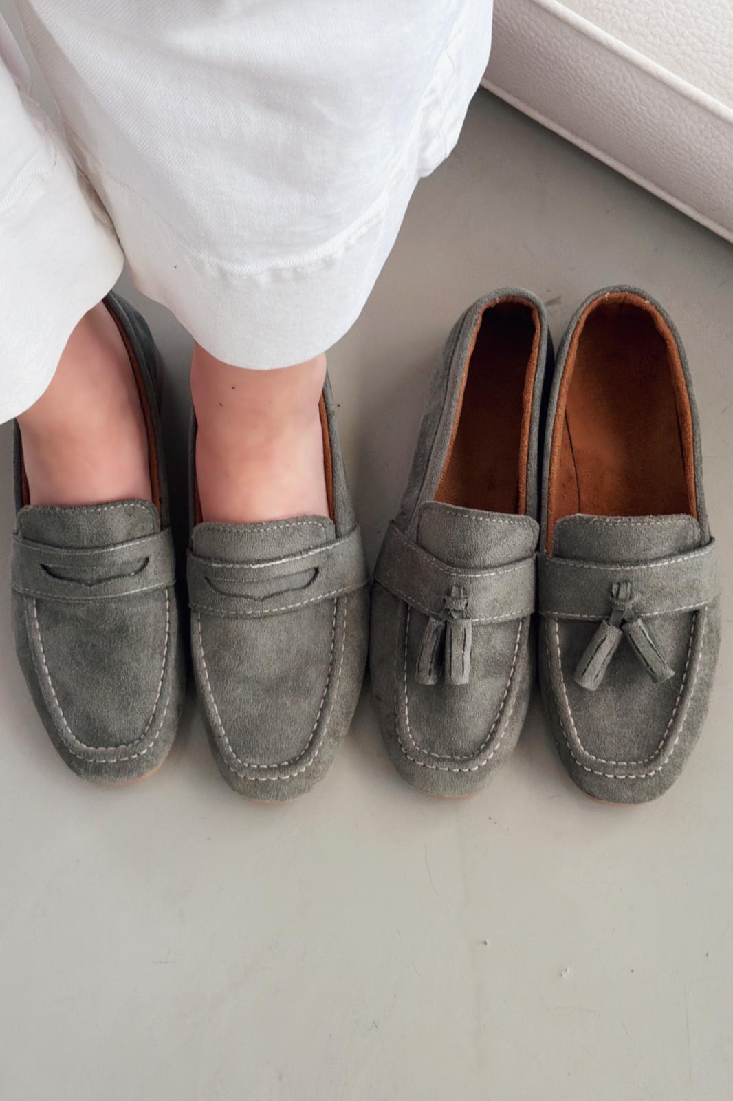 Orvino Kadın Loafer Haki Süet - ILOVESHOES