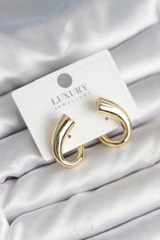 ILS - 1015 Kadın Vintage Küpe Gold Pirinç - ILOVESHOES