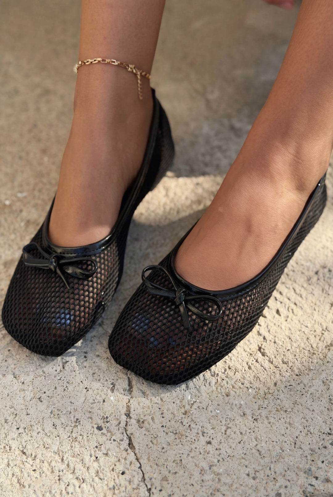Torina Kadın Babet Siyah File - ILOVESHOES
