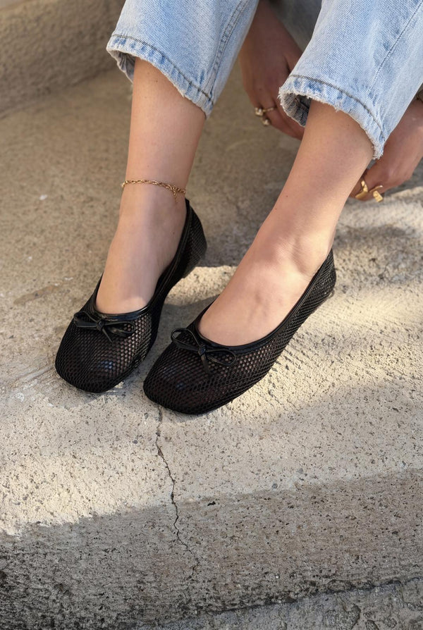 Torina Kadın Babet Siyah File - ILOVESHOES