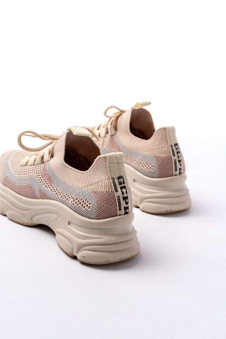 Dorina File Bej Kadın Spor Ayakkabı - ILOVESHOES
