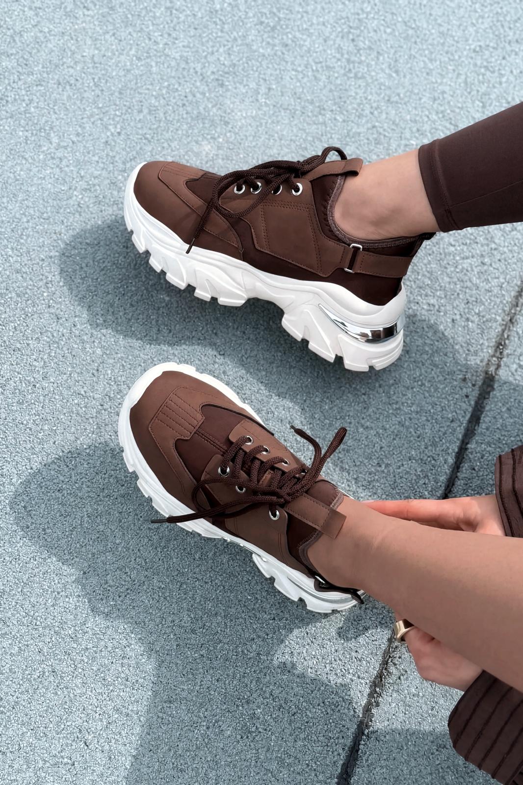 Delorin kadın Spor Ayakkabı Acıkahve - ILOVESHOES