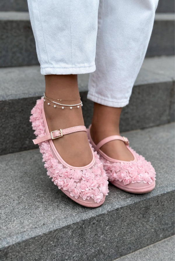 Neror Kadın Babet Pembe Tül - ILOVESHOES
