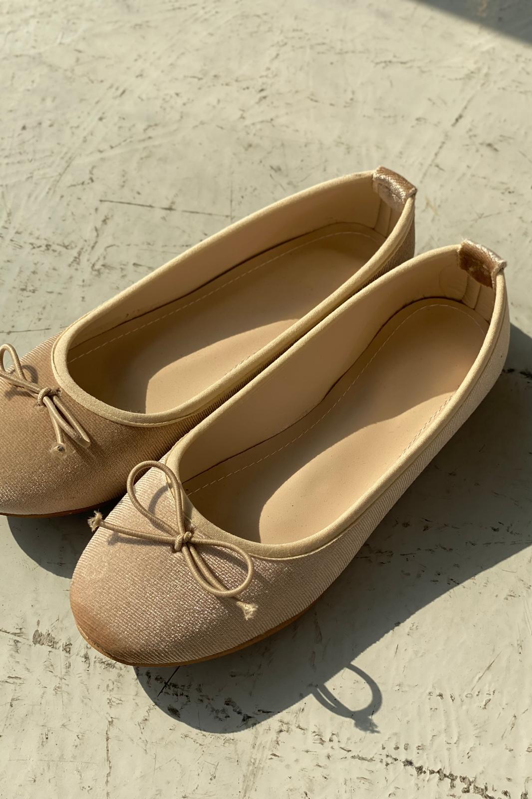 Lante Kadife Mary Jane Babet Bej - ILOVESHOES