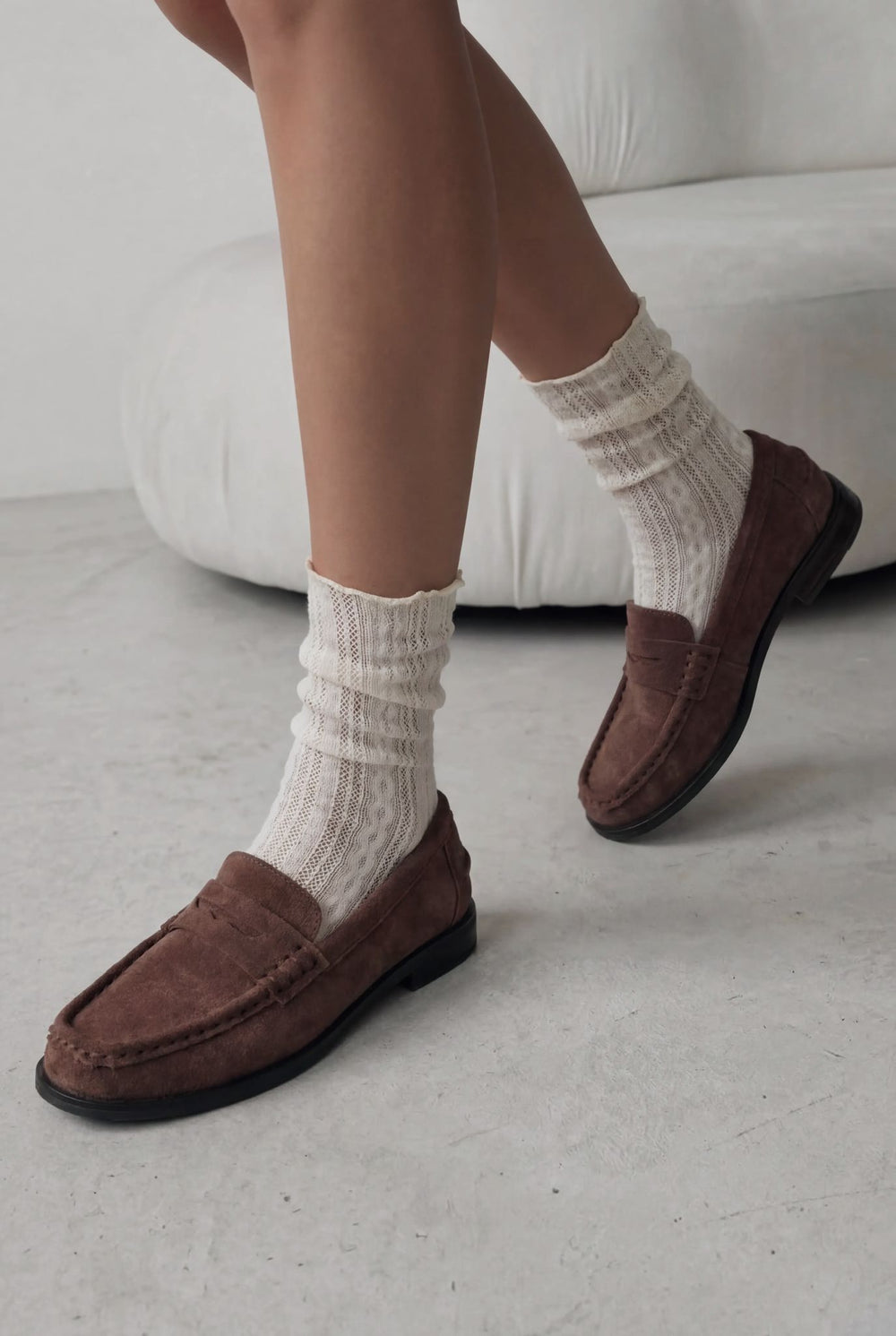 Marcel Kadın Loafer Acıkahve Süet - ILOVESHOES