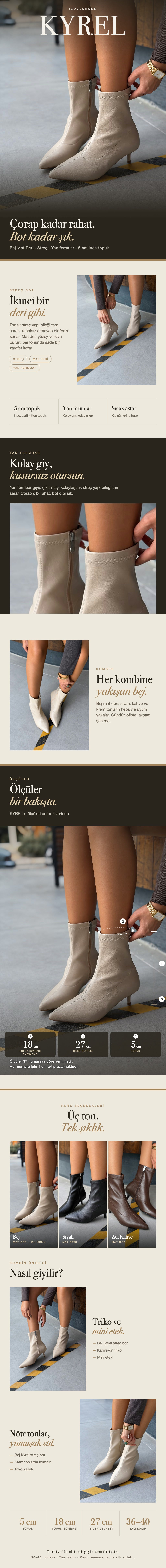 ILOVESHOES — Her adımda yanındayız. Hızlı kargo: Beden seçiminde hızlı kargo uyarısı gördüğün ürünler aynı gün kargoda. Yeniden üretiyoruz: Yoğun talep gören ürünleri üretim gücümüzle yeniden hazırlıyoruz. 22 ülkeye ulaşıyoruz: Ürünlerimizi dünyanın 22 ülkesine gönderiyoruz.